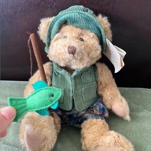 Fisherman teddy bear. Russ Bears from the past